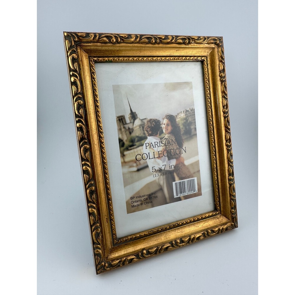 BP Industries Parisian Collection Gold Ornate Gilded 5x7 Vintage Style Frame